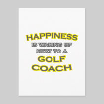 Happiness .. Waking Up .. Golf Coach Post Card