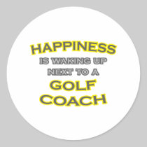 Happiness .. Waking Up .. Golf Coach Sticker