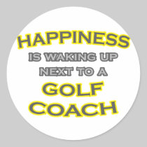 Happiness .. Waking Up .. Golf Coach Stickers