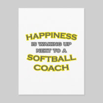 Happiness .. Waking Up .. Softball Coach Postcard