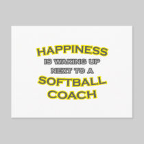 Happiness .. Waking Up .. Softball Coach Postcards