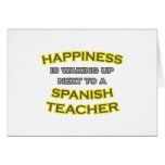Happiness .. Waking Up .. Spanish Teacher Card