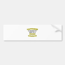 Happiness .. Waking Up .. Swim Coach Bumper Stickers