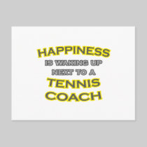 Happiness .. Waking Up .. Tennis Coach Postcard