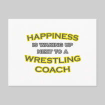 Happiness .. Waking Up .. Wrestling Coach Postcards