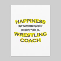 Happiness .. Waking Up .. Wrestling Coach Post Card