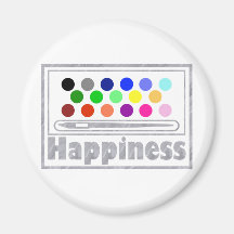 Happiness: Watercolors Magnet