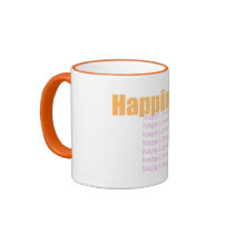 Happiness Words mugs