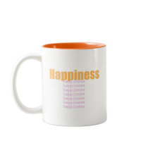 Happiness Words mugs