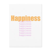 Happiness Words postcards