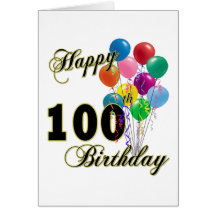 Happy 100th Birthday Gifts and Birthday Apparel Cards