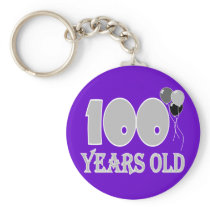 Happy 100th Birthday Gifts and Birthday Apparel Key Chains