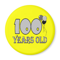 Happy 100th Birthday Gifts and Birthday Apparel Fridge Magnet