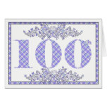 Happy 100th Birthday gingham card