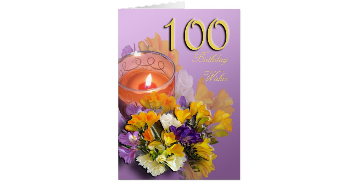 Happy 100th Birthday Greeting Card Zazzle