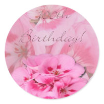 Happy 100th Birthday/hydrangeas stickers by toots1 Happy 100th Birthday/hydrangeas stickers