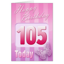 Happy 105th Birthday Grand Mother Great-Aunt Mom Greeting Card