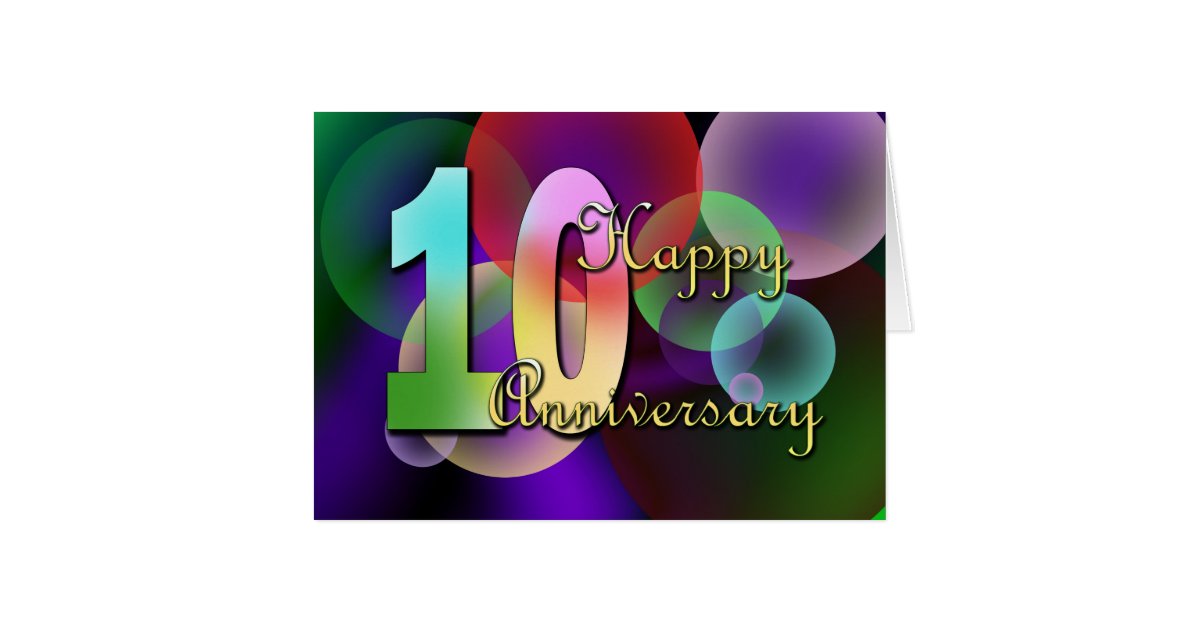 Happy 10th Anniversary (wedding anniversary) Card | Zazzle Happy 10th Anniversary (wedding anniversary) Card | Zazzle