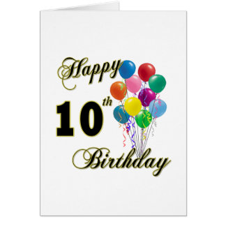Happy 10th Birthday Cards | Zazzle