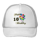 Happy 10th Birthday Gifts and Birthday Apparel Mesh Hat