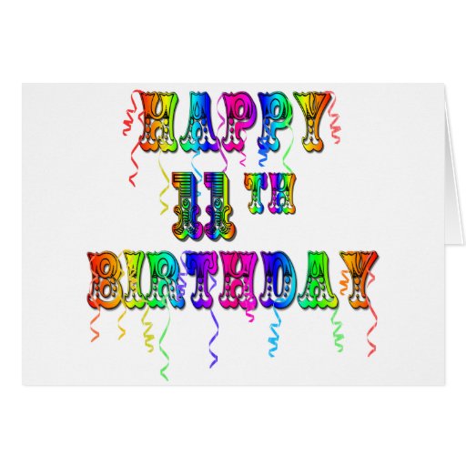 Happy 11th Birthday Balloon Cards Zazzle