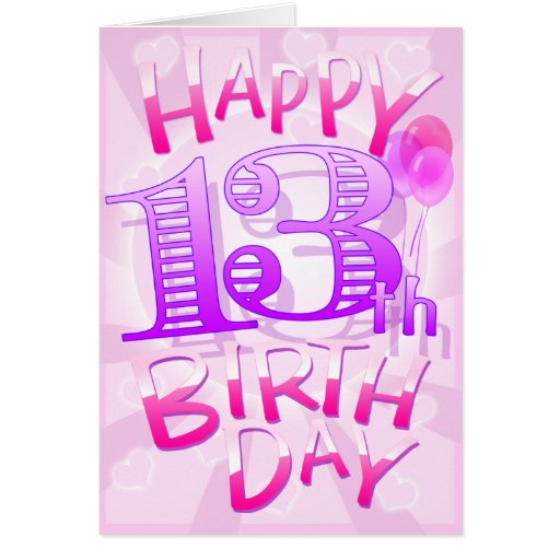 Happy 13th Birthday Card Zazzle 6196