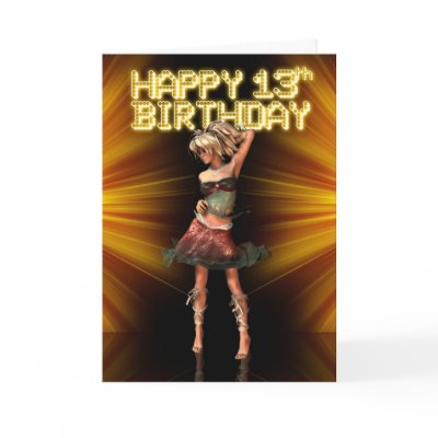 Happy 13th Birthday Teenager Card by moonlake