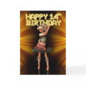 Happy 14th Birthday You are a star, Deva on stage cards by moonlake Happy 14th Birthday You are a star, Deva on stage cards