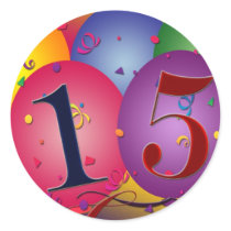 Happy 15th Birthday stickers by perfectpostage Happy 15th Birthday stickers