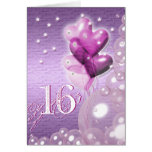 Happy 16th birthday balloons bright card