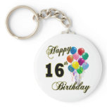 Happy 16th Birthday Gifts and Birthday Apparel Key Chains