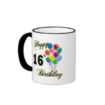 Happy 16th Birthday Gifts and Birthday Apparel Coffee Mugs