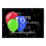Happy 16th Birthday Granddaughter Card