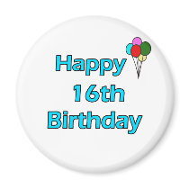 Happy 16th Birthday magnets