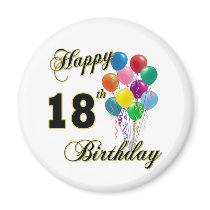Happy 18th Birthday Gifts magnets by BirthdayZone Happy 18th Birthday Gifts magnets