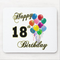 Happy 18th Birthday Gifts mousepads by BirthdayZone Happy 18th Birthday Gifts mousepads