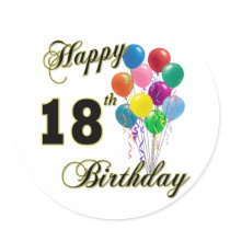 Happy 18th Birthday Gifts stickers by BirthdayZone Happy 18th Birthday Gifts stickers