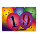 Happy 19th birthday greeting cards