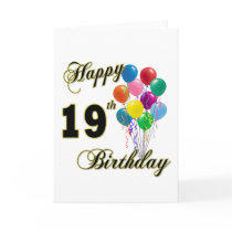 Happy 19th Birthday Merchandise Cards
