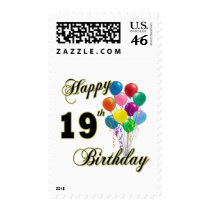 Happy 19th Birthday Merchandise Stamps