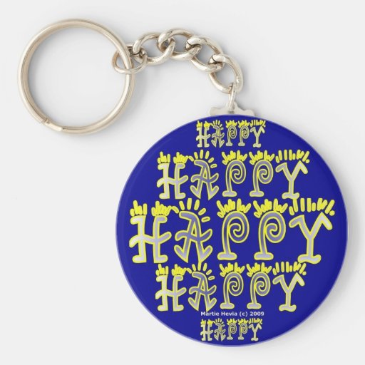 Happy (1c) Keychain