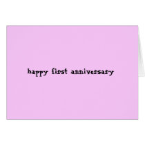 Happy 1st Anniversary Greeting Cards