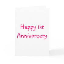 Happy 1st Annivorcery Cards