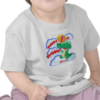 Happy 1st Birthday Alligator Balloon shirt