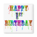 Happy 1st Birthday - Baby Birthday Gifts magnets by BirthdayZone Happy 1st Birthday - Baby Birthday Gifts magnets