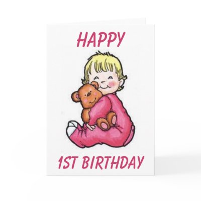 Happy, 1st Birthday Greeting Card by pastormullins