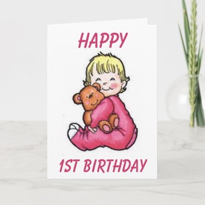 Happy, 1st Birthday Greeting Cards by pastormullins