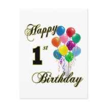 Happy 1st Birthday Cards and Birthday Post Cards