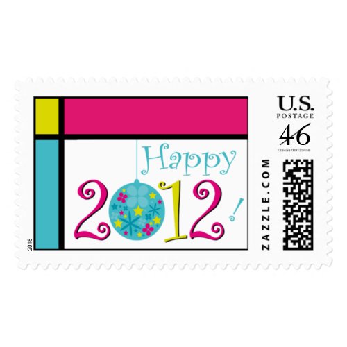 Happy 2012 postage stamp