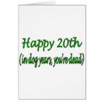 Happy 20th and Dog Years Card